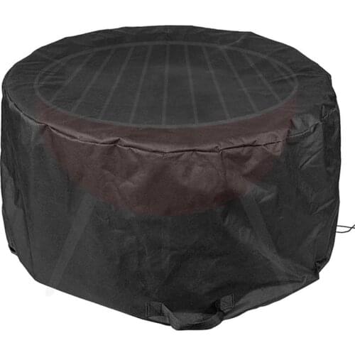 BBQ Cover Outdoor Dustproof Waterproof Heavy Duty Grill Covers Rain Protective Outdoor Barbecue Cover Round Bbq Grill