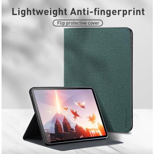 For iPad Pro 11 12.9 2021 2020 2018 Case X-Level Mininalist Tablet Case Smart Flip Fabric+TPU Cover for iPad Air 4 10.9 Sleeve