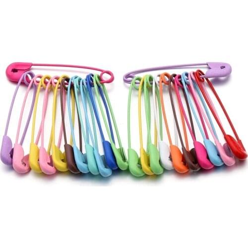 DIY brooch accessories small paper clip 3cm mixed color pin coat button pin simple pin jewelry material