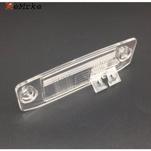 EEMRKE Car Rear View Camera Bracket License Plate Lights Housing Mount for Kia Borrego Mohave Opirus Amanti Carens Sorento XM