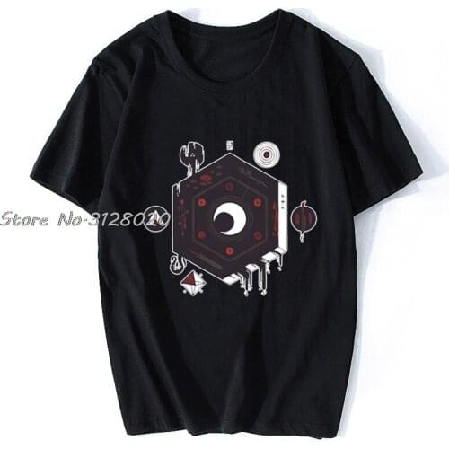 Vintage Classic T Shirts Crescent Naturalists Tai Ji Men T Shirt Soft Cotton Solid Color Men New Style T-Shirt Clothes tees