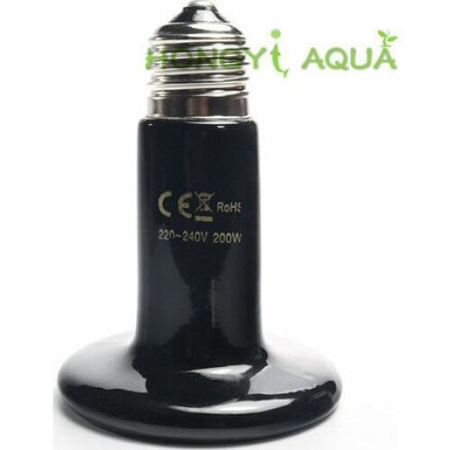 1 piece ceramics heat lamp insulation lamp heating bulb black reptile infrared heater 25W/50W/75W/100W/150W/200W turtle lamp