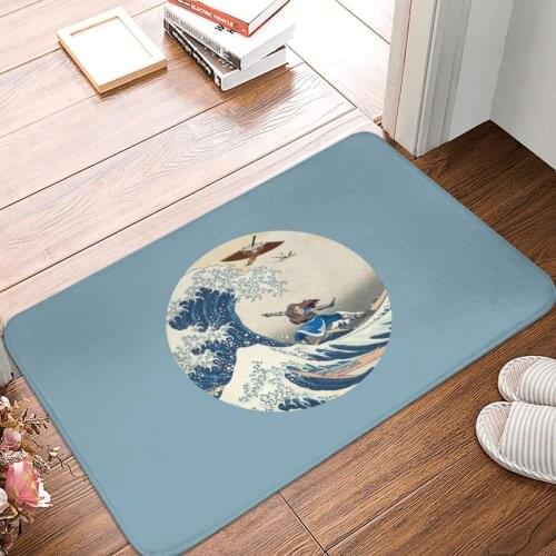 Great Wave Off Kyoshi Island Doormat Carpet Mat Rug Polyester Non-Slip Floor Decor Bath Bathroom Kitchen Living Room 40*60