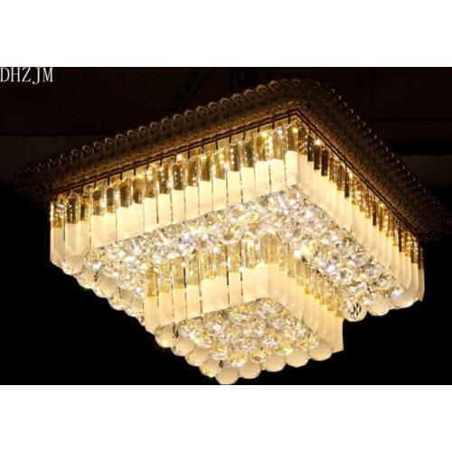 2016 LED New lighting flush mount K9 crystal modern chandelier minimalist lamp living room remote control lamps Luxury lamp