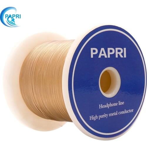 PAPRI Newest GS04 Headphone Cable DIY 7N OCC+Gold Plated (3Mil.) Litz Structure Hifi Audio For Upgrade Earphone Wire 16Cores