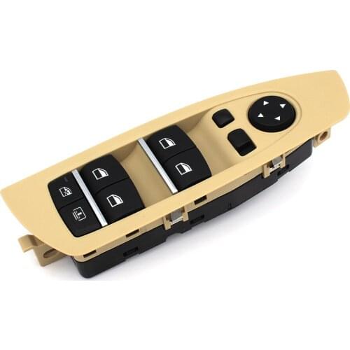 Power Window Switch Control Regulator Replacement Kit Parts for BMW 7 Series Beige Electric Button F01 F02 730 740