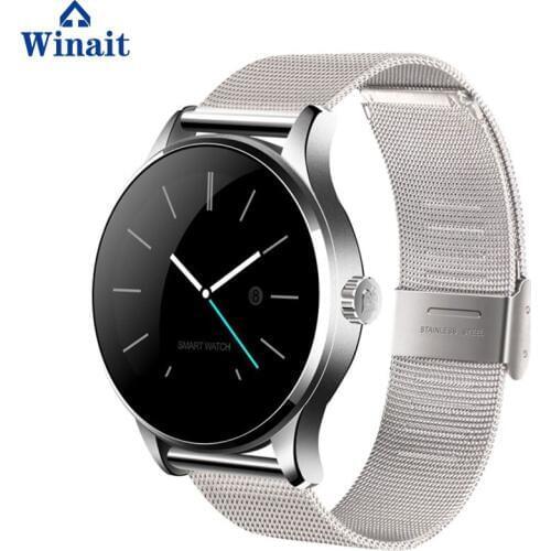 Winait Professional Static and Dynamical Heart Rate Monitor Metal Strap Round Panel Smart Watch Phone K88H