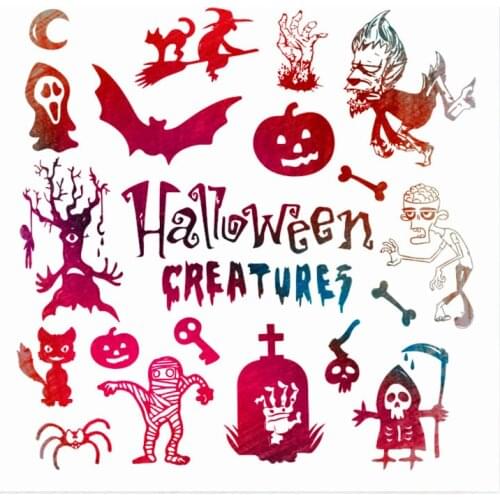 PANFELOU Hallowmas Transparent Clear Silicone Stamp/Seal DIY scrapbooking/photo album Decorative clear stamp sheets