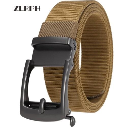 ZLRPH New No tooth belt Canvas Belt Men Nylon Belts Weave Male Brand Waist Belt Multicolor optional
