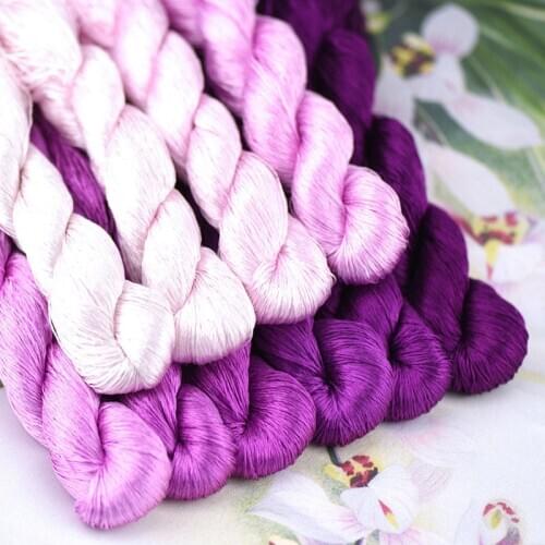 1pcs/400m silk embroidery thread / 100% silk thread /hand embroidery embroider cross stitch/mauveine /10 pure colors