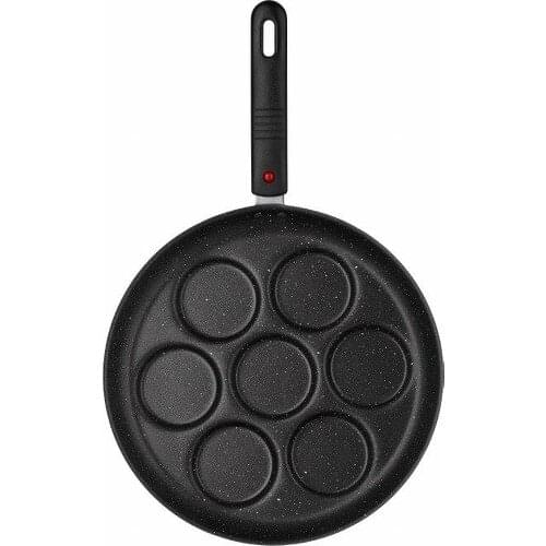 Non Stick Removable Handle 7 Egg Pancake Blini Frying pan/Mini Crepe