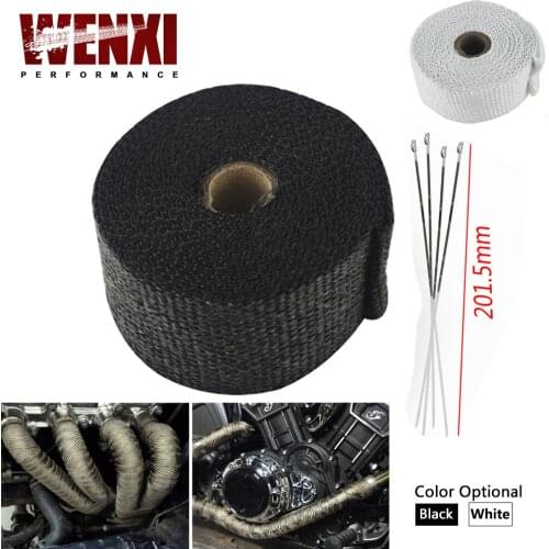 2" x 5meter Thermal Wrap ,header warp , exhaust insulating warp ,exhaust pipe warp + 6 pcs 20cm Ties WX1805