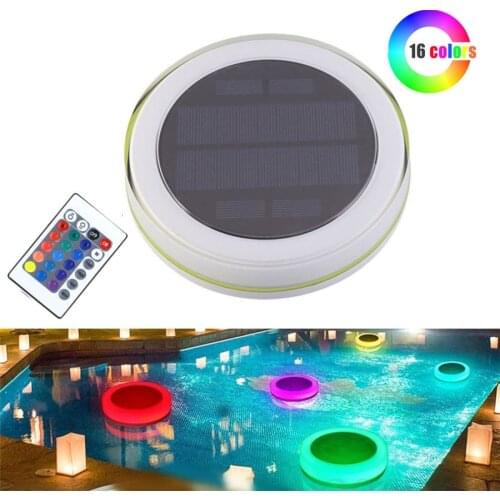 Thrisdar RGB Changeable Solar Floating Solar Pool Light Waterproof Solar Swimming Pool Underwater Light For Patio Beach Party