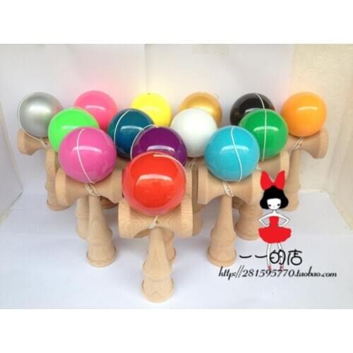 TWB retail Kendama 14 kinds of colors factory outlets Boutique Traditional beech Ball PU Paint tribute professional