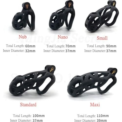 Upgrade Cobra Male Chastity Device With Arc-Shaped 4 Penis Rings,Mamba Cock Cage,Chastity Belt,Penis Lcok,Sex Toys For Man Gay