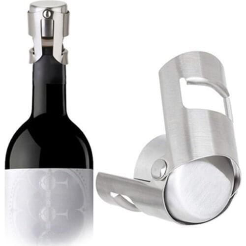 Sealing Bottle Cap Wine Beer Bottle Cork Plug Stainless Steel Champagne Sparkling stopper Wine Bottle Stopper Bar Tools