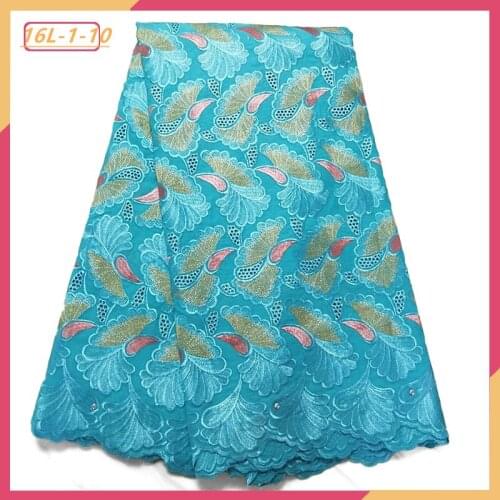 Ankara Wax Swiss Voile Lace 100% Cotton Bridal Embroidery Elegant African Nigerian Latest Design Style High End 04