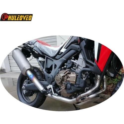 Titanium Alloy Motorcycle Exhaust Full System with Muffler Escape Header Tube for CFR1000 CRF1000L CRF1100 CRF1100L Africa Win
