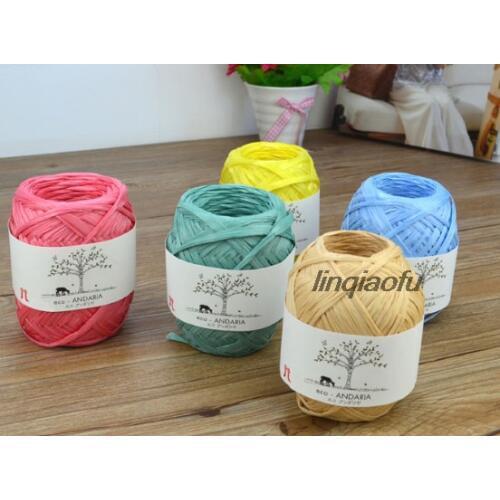 Japanese natural fiber raffia hat bag and paper thread