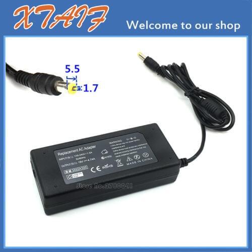 NEW 19V 4.74A 90W 5.5*1.7 Notebook Charger Power Supply Laptop Battery AC Adapter For Acer Aspire 7560G 5742G with ac cable