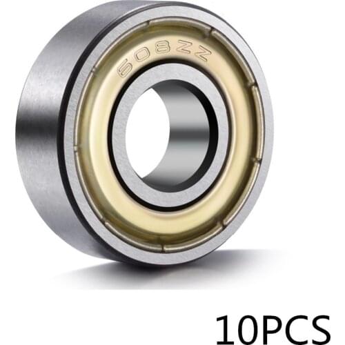10pc/lot 608ZZ Bearing steel/Bearing Deep Groove Ball Miniature Bearings 608-ZZ 8*22*7mm 8x22x7 High Quality 52100 Chrome Steel