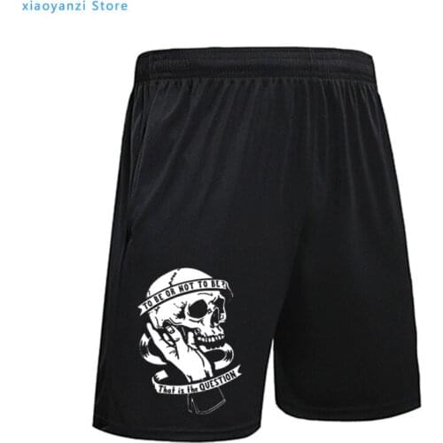 2021 cool punk skull print men Sweatpants casual Oversize Sports Shorts Set male Running Fitness Pants OU-728-3