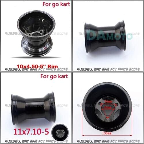 5 inch GO KART wheel front 10X4.50-5 rear 11X7.10-5 Wheel Rim Hub wheel rim KARTING ATV UTV Racing Golf Buggy Drift Trike Slick