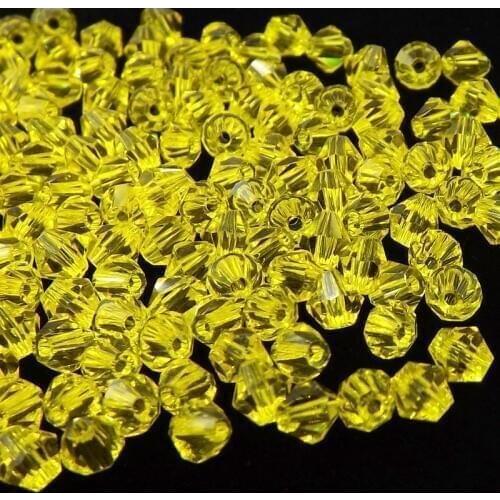 #5301 4mm 1000pcs Glass Crystals Beads Bicone Faceted Bead loose Spacer Beads DIY Jewelry Making