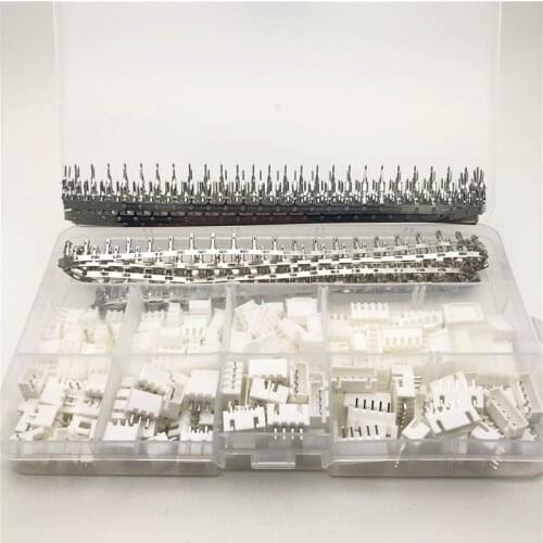 560Pcs 2.54mm 2.5mm 2/3/4/5 Pin Housing and Male/Female Pin Head Connector Adapter Plug Set Perfectly Compatible with JST-XHP
