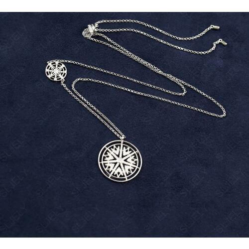 SLJELY Luxury 925 Sterling Silver Cubic Zirconia Stones Healing Harmonie Necklace Adjustable Chain Women Fine Fine Jewelry