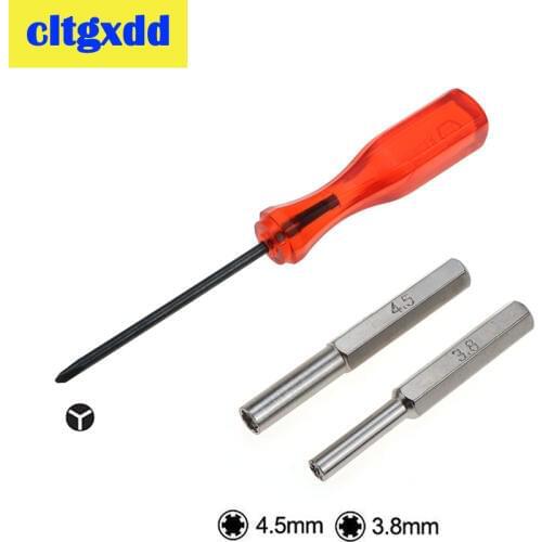 Cltgxdd 1 Set New For NES N64 Gameboy 3.8mm 4.5mm Security Bit + Triwing Screwdriver For Game Boy P28 Screw Driver Repair Tools