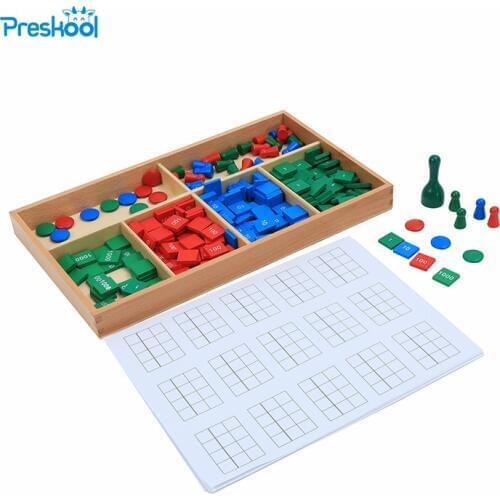 Baby Kids Toy Montessori Stamp Game and Paper (15 Problem) Math Early Childhood Education Preschool Training Brinquedos Juguetes