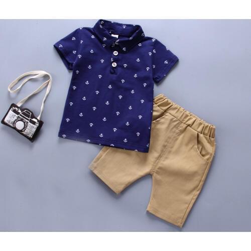 Children Clothes Summer Baby Boys Clothes Shirt+Shorts Outfit Kids Clothes Boys Sport Suit Toddler Boys Clothing Sets