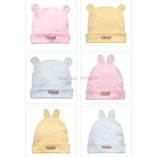 DHL 500pcs 3 color eslatic headscarf double layer cotton baby hats with baby bibs set pink yellow and blue for newborn infant
