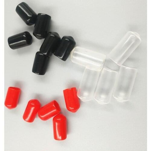 Diameter 8mm Stainless Steel PVC Pipe Plug Handle Protective Sleeve Round Rubber Spout Dustproof Cap