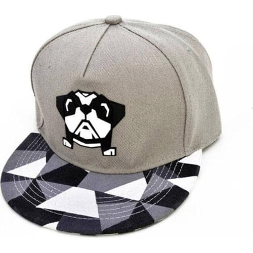 Cotton Dog Rubber Baseball Cap Hip-hop Cap Adjustable Snapback Hats for Men and Women 301