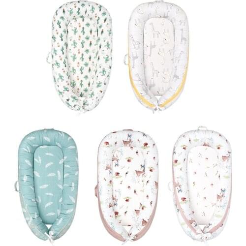 Crib Bed Dark and Dirt-resistant Soft Portable Newborn Travel Bed Simulated Uterine Bedding Pure Cotton Bed Circumference Bumper