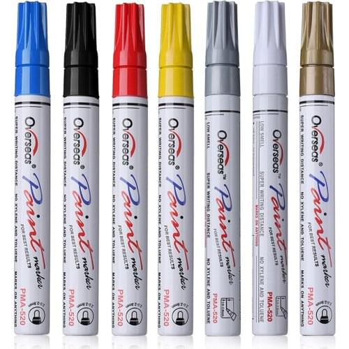 Fashion New Colorful Paint markers Graffiti Waterproof Pen Car Tyre Tire Tread CD Metal Permanent Oily Marker Pen Car Styling