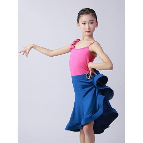 Latin Girls Clothes Ballroom Practice Wear Stage Costume Designer Clothes Summer Modern Dancewear Salsa Dance Outfit DL7997