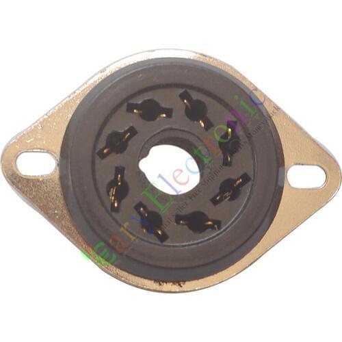 Wholesale and retail 20pc 8Pin Gold bakelite Vacuum Tube Socket Saver KT88 EL34B 6550 AUDIO tube amps free shipping