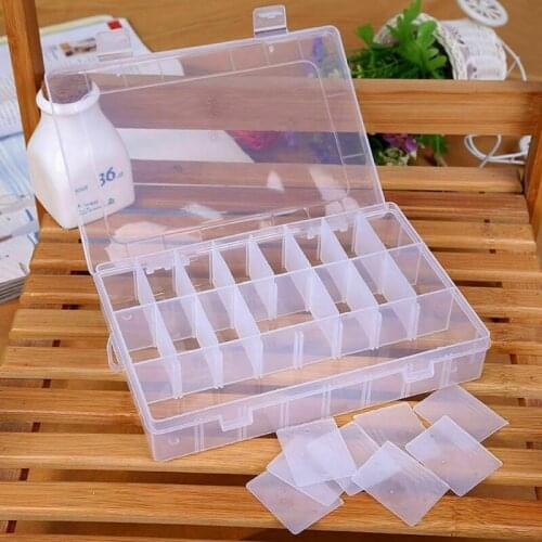 Plastic Box Container Screw Holder Case Practical Compartment Jewelry Earring Display Case Plastic Organizer Beads Storage Box