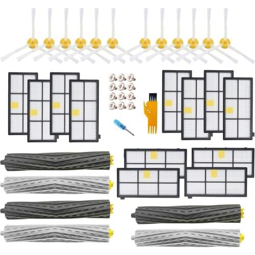 3 Pairs Debris Extractor Brushes Accessories Kit suitable for iRobot Roomba 800 900 870 880 960 980 Vacuum Cleaner parts replace
