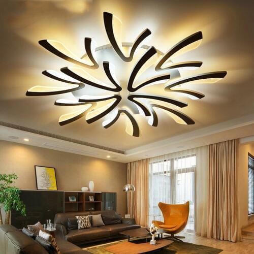 Remote led ceiling lights Modern for bedroom dimmer ceiling lamps acrylic aluminum body light fixture for 8-35square meters