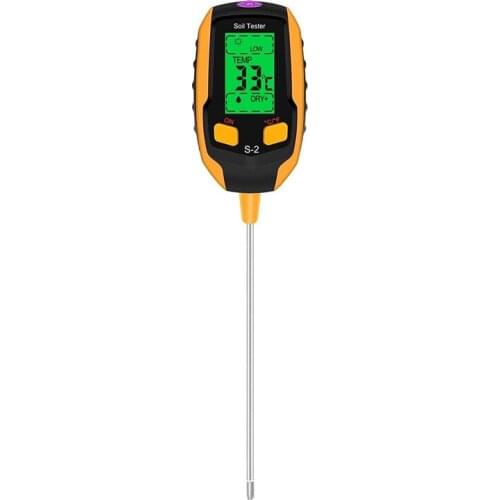 Upgraded Soil PH Meter, 5-In-1 Soil Tester Moisture, Digital Plant Thermometer Test, Moisture Meter Light And PH Tester