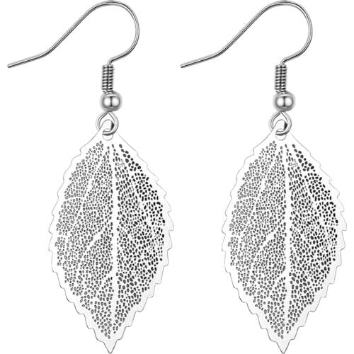BONISKISS 2020 Vintage Simple Dangle Leaf Drop Earrings For Women Long Statement Earrings Jewelry Gift Accessories Pendientes