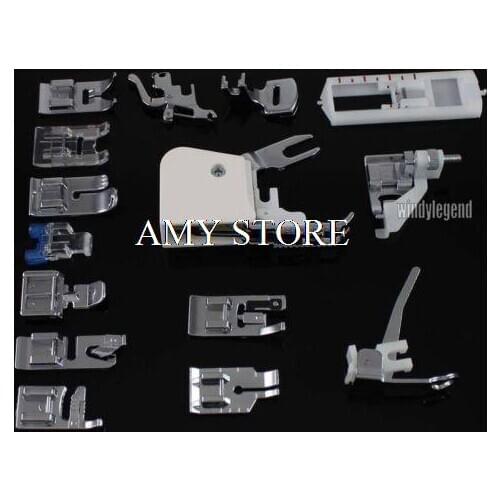 1 SET QUALITY 15 PRESSER FOOT FEET DOMESTIC SEWING MACHINE JANOME SINGER BROTHER