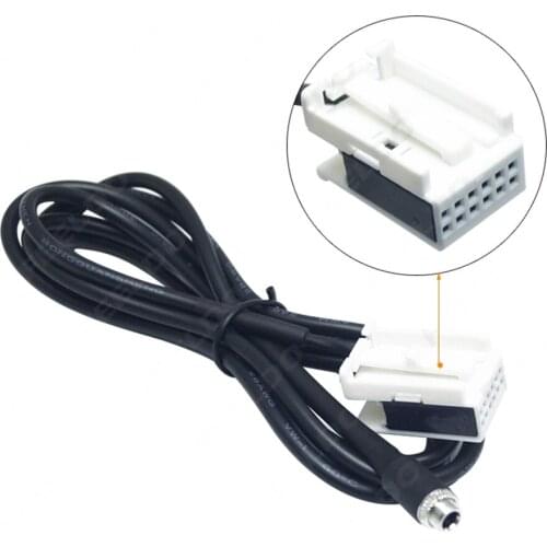 1 PCS Car Radio Audio MP3 RCD510+ RCD310+ AUX-IN Adapter Cable for Volkswagen Passat B6 Golf Polo 12-Pin Port AUX Wire Cable