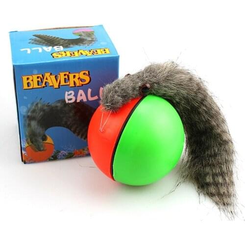 1 Pcs Pet Dog Cat Toy Funny Rolling Ball Beaver Ball Pet Toys Cat Products Accessories
