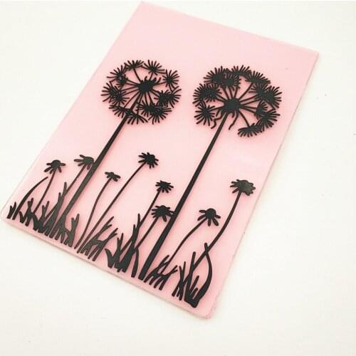 10.5x14.5cm The dandelio Embossing folders Plastic bump Scrapbooking DIY Template Fondant indentation Cake Photo Album Card Make