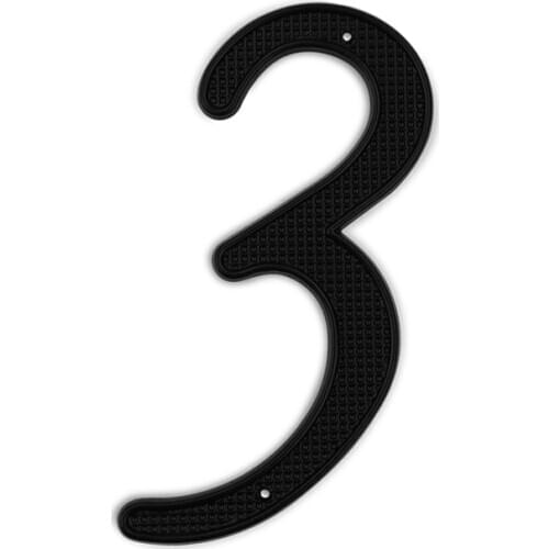 10cm Black House Number 4" Door Outdoor Mailbox Numbers Huisnummer Numeros Para Casa Street Address Nail on Metal Numbers #3
